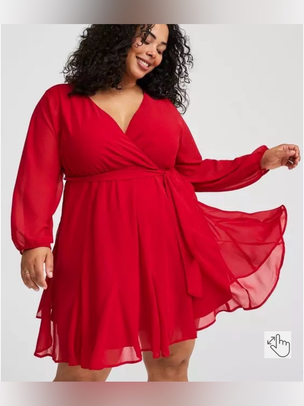 NWT Torrid mini chiffon surplice godet dress size 3X